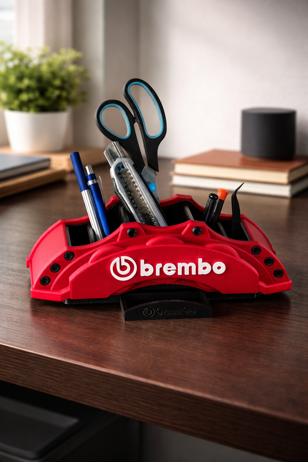 Brembo-Style Brake Caliper Desk Organizer & Phone Stand